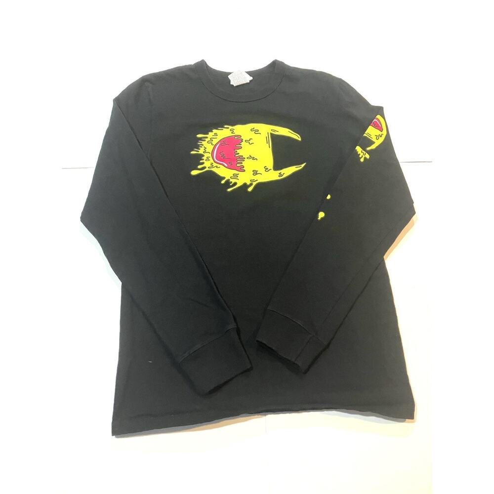 Champion Heritage "Slime Recipe" Size Small Long Sleeve Crewneck Black